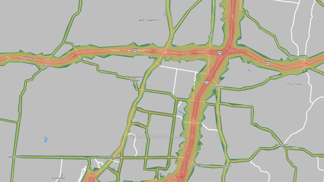 37179, TN Map of Noise Levels in 37179