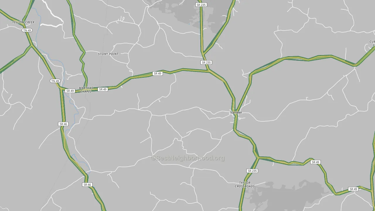 37181, TN Map of Noise Levels in 37181