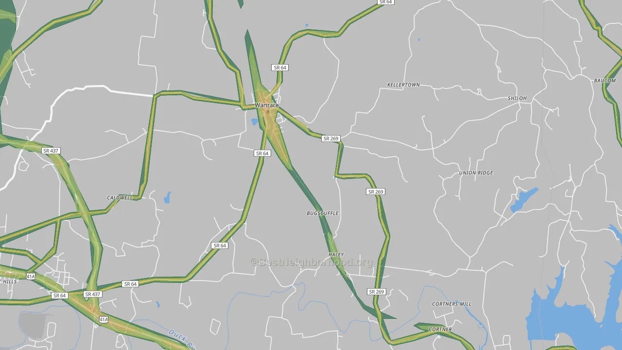 37183, TN Map of Noise Levels in 37183