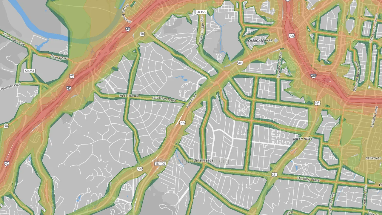 37205, TN Map of Noise Levels in 37205