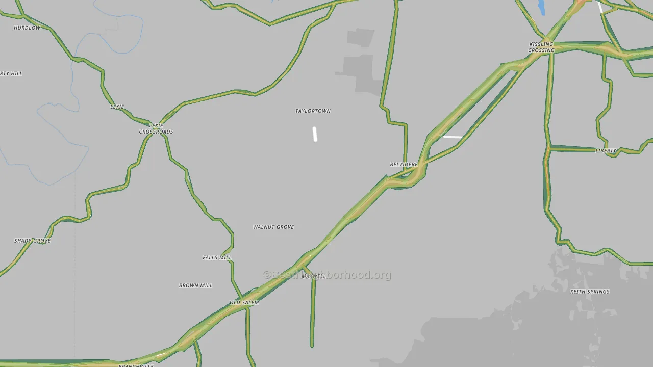 37306, TN Map of Noise Levels in 37306