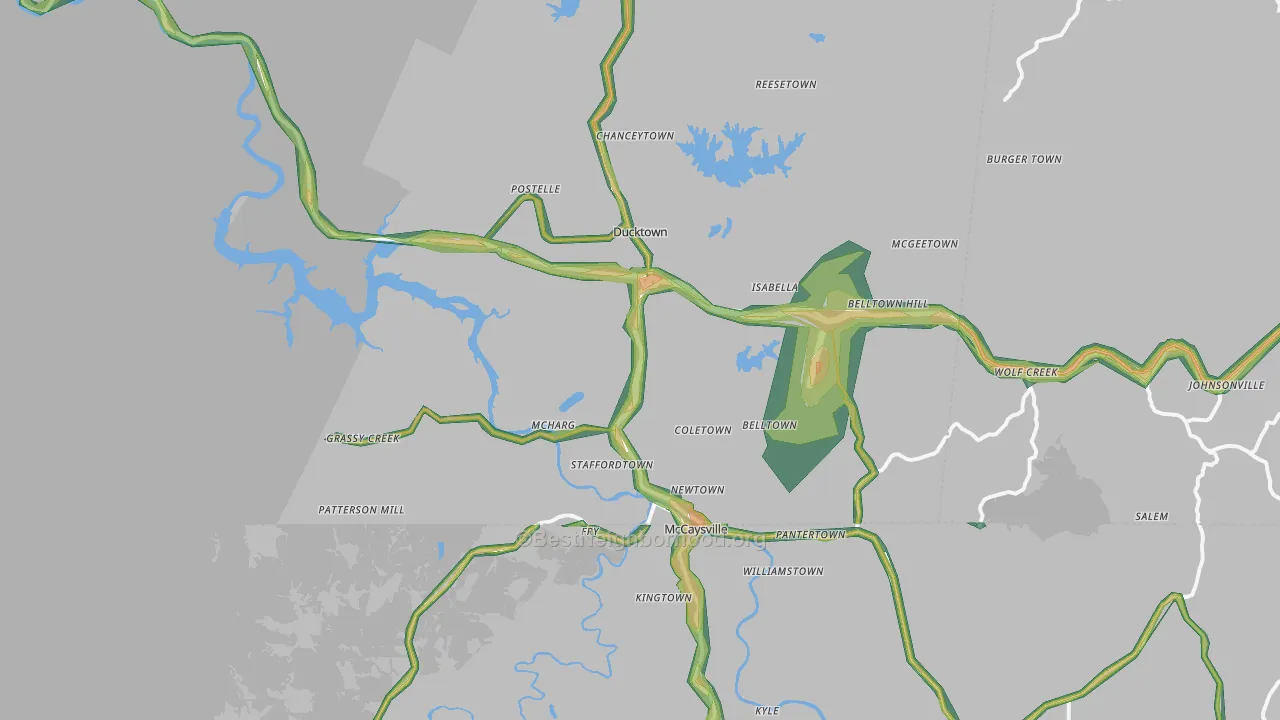 37317, TN Map of Noise Levels in 37317