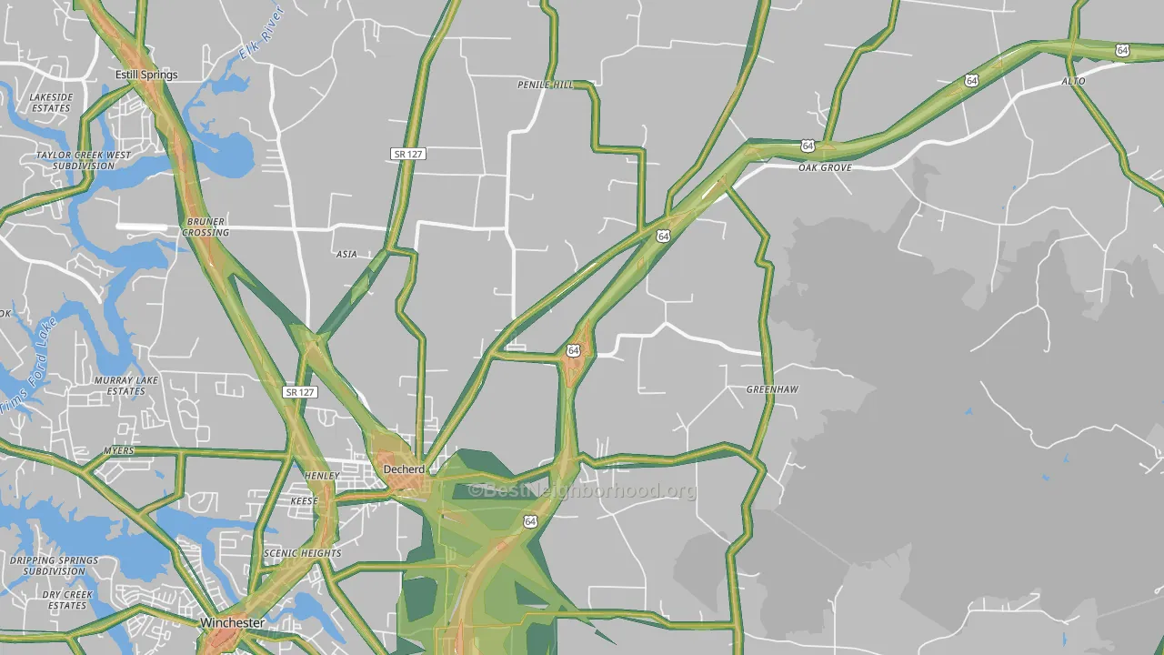 37324, TN Map of Noise Levels in 37324