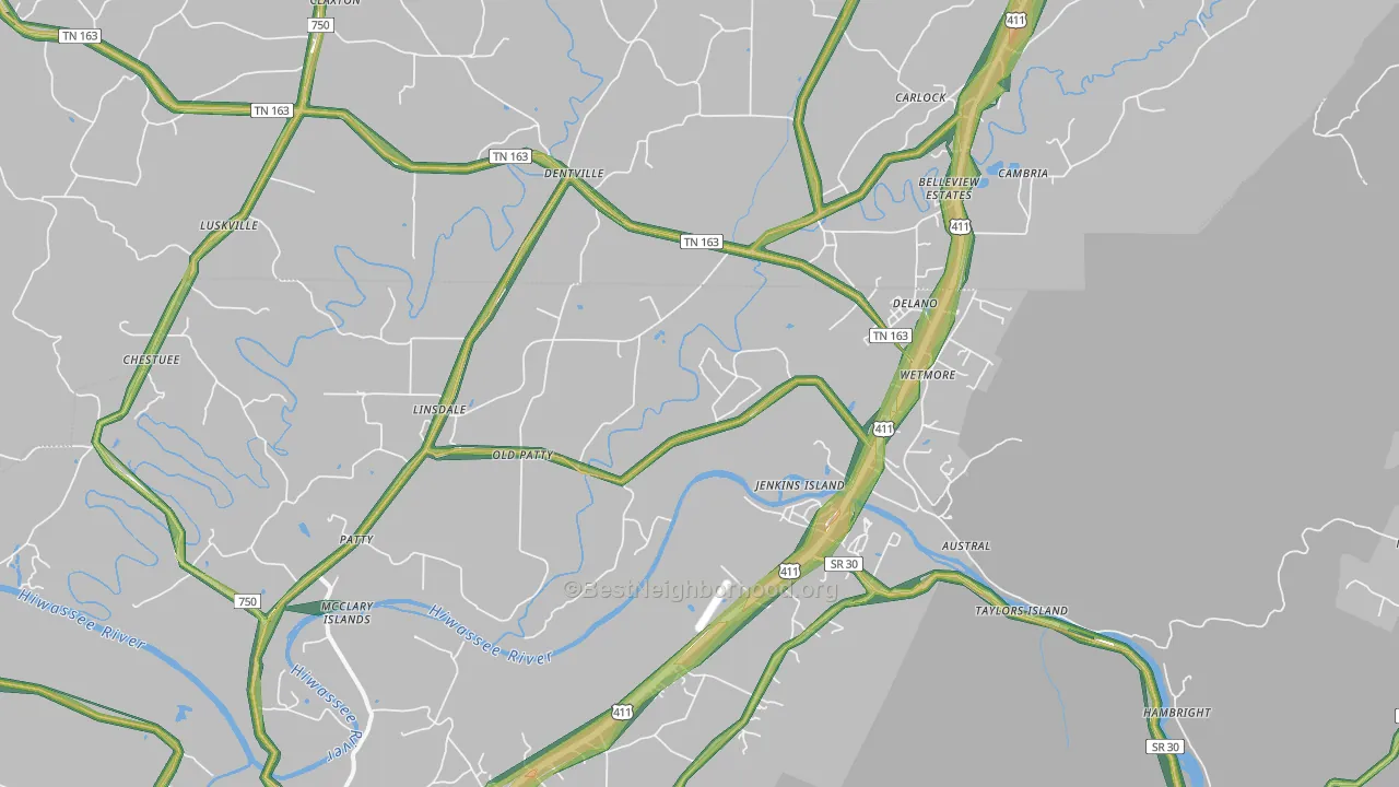 37325, TN Map of Noise Levels in 37325