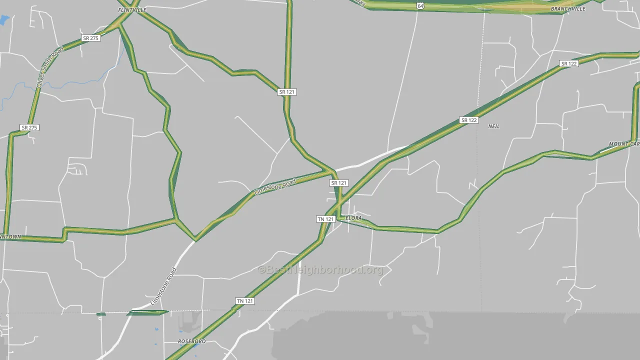 37328, TN Map of Noise Levels in 37328