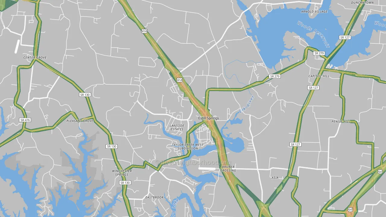 37330, TN Map of Noise Levels in 37330