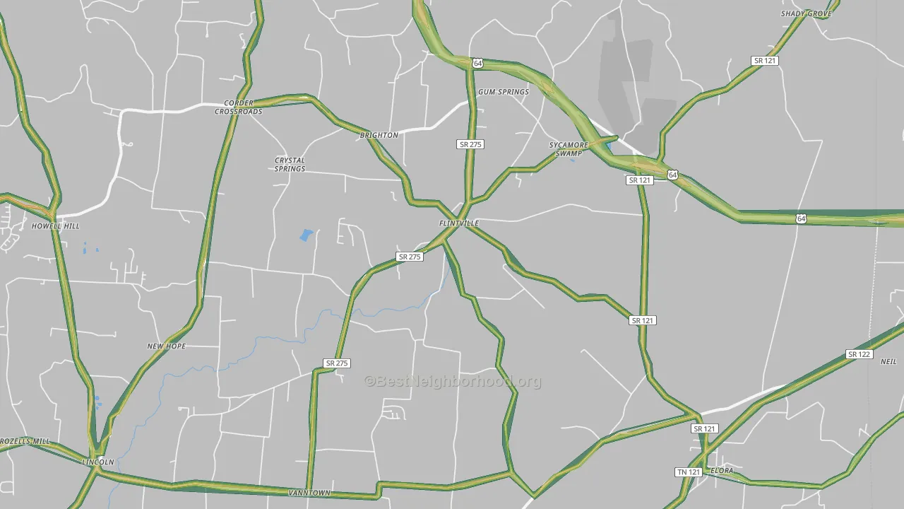 37335, TN Map of Noise Levels in 37335