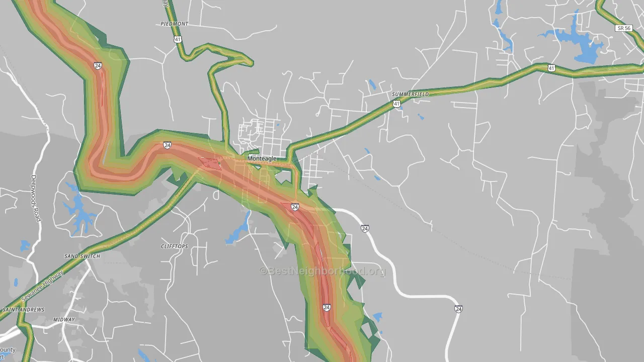 37356, TN Map of Noise Levels in 37356