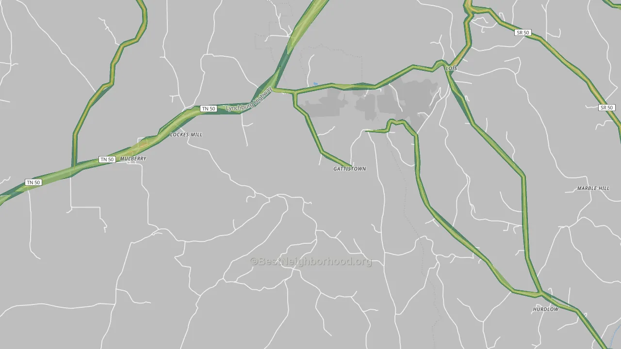 37359, TN Map of Noise Levels in 37359