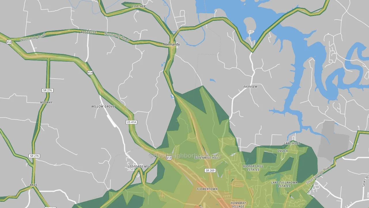 37360, TN Map of Noise Levels in 37360
