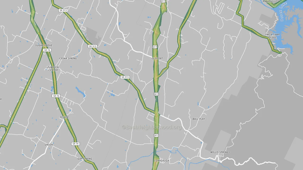 37362, TN Map of Noise Levels in 37362