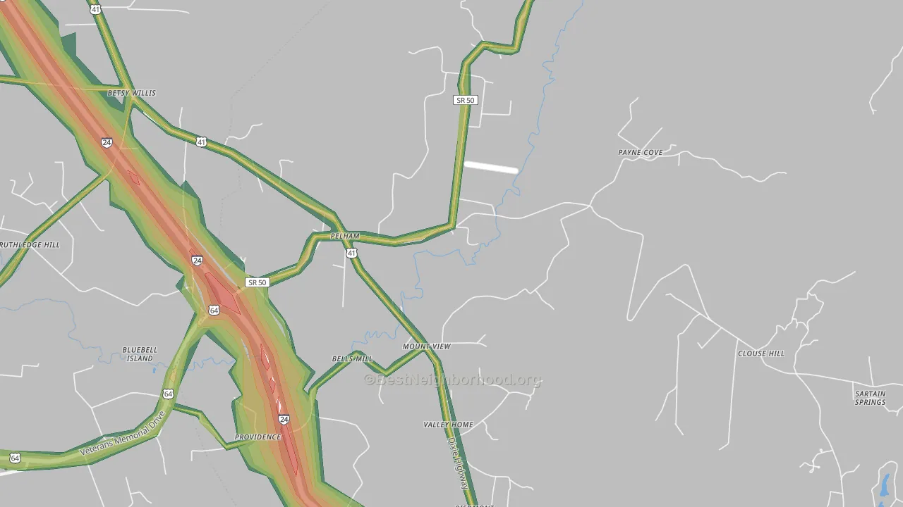 37366, TN Map of Noise Levels in 37366