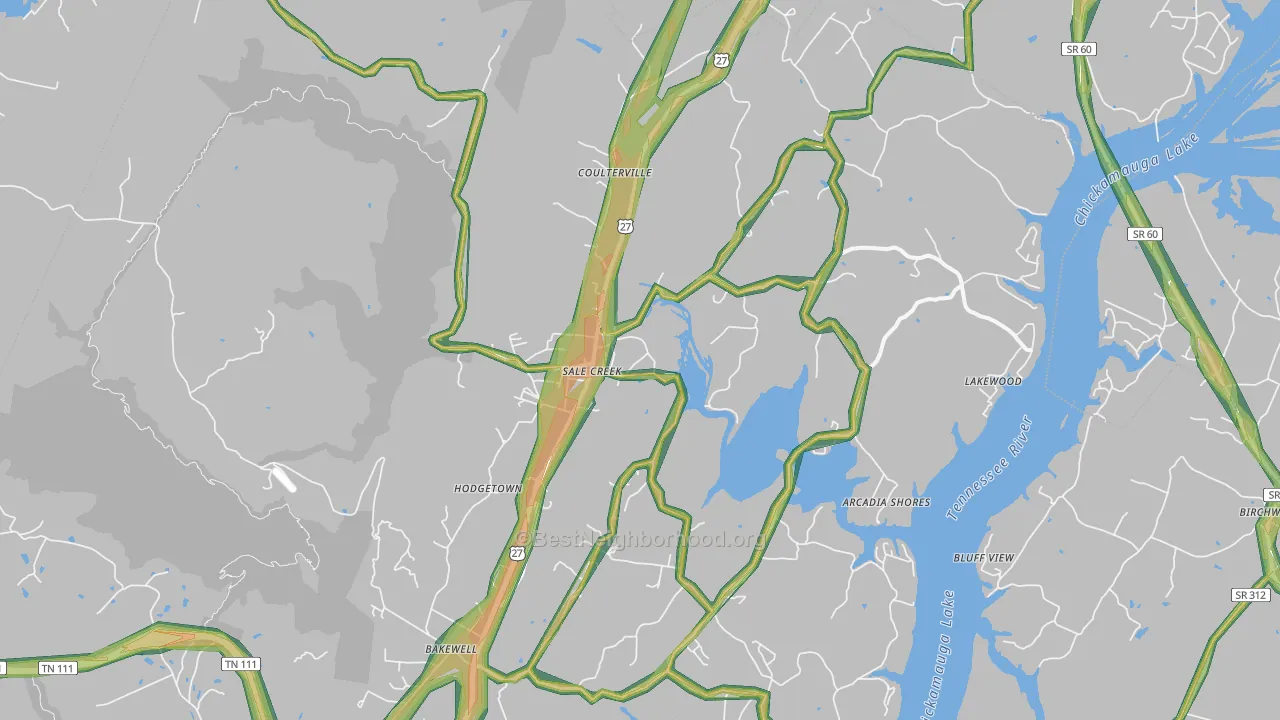 37373, TN Map of Noise Levels in 37373