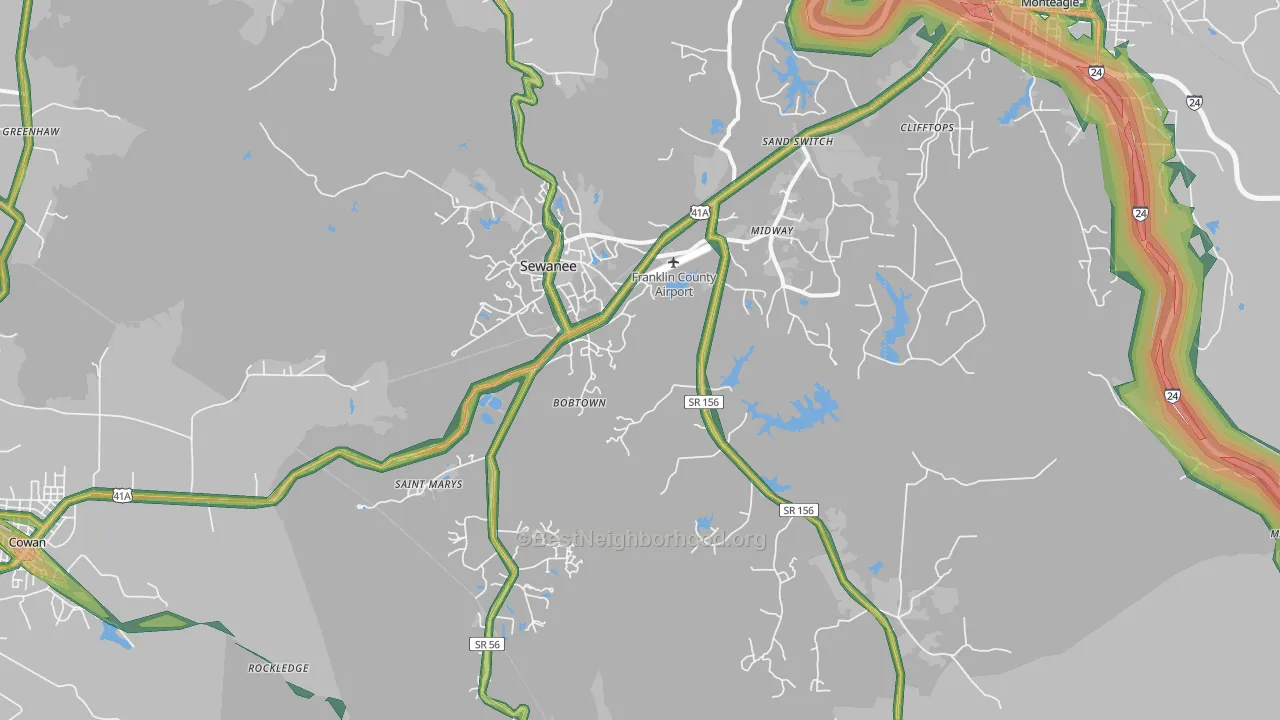37375, TN Map of Noise Levels in 37375