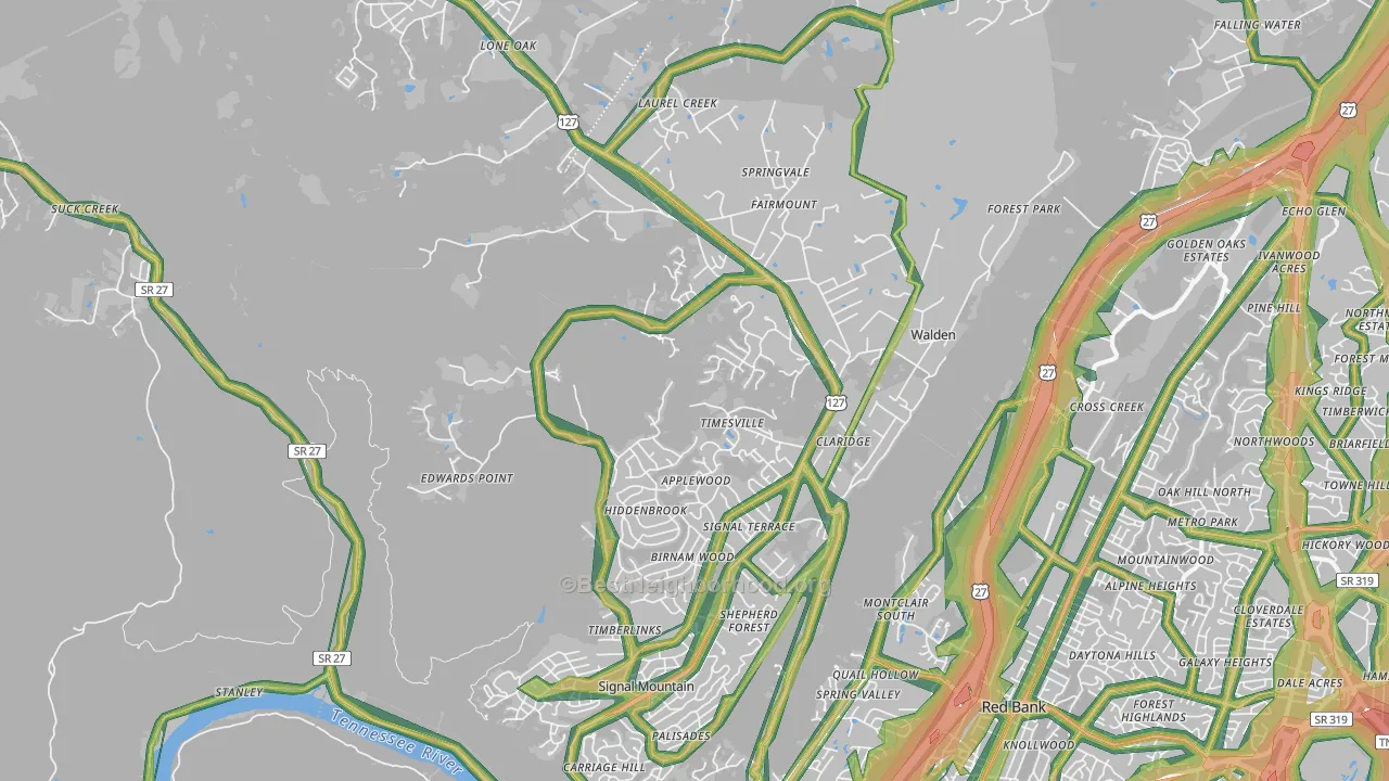 37377, TN Map of Noise Levels in 37377