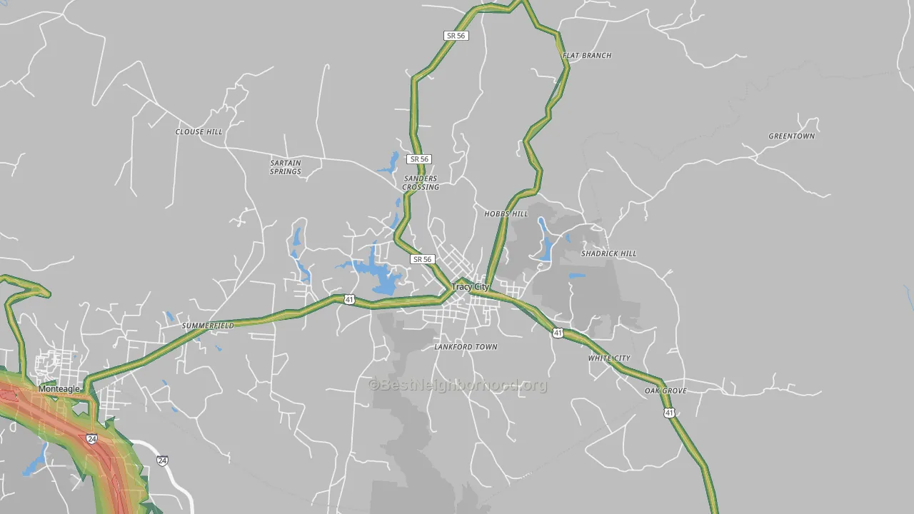 37387, TN Map of Noise Levels in 37387
