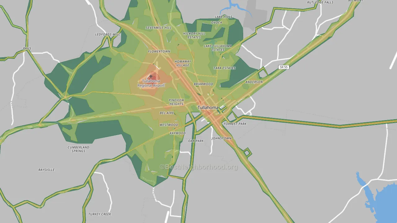37388, TN Map of Noise Levels in 37388
