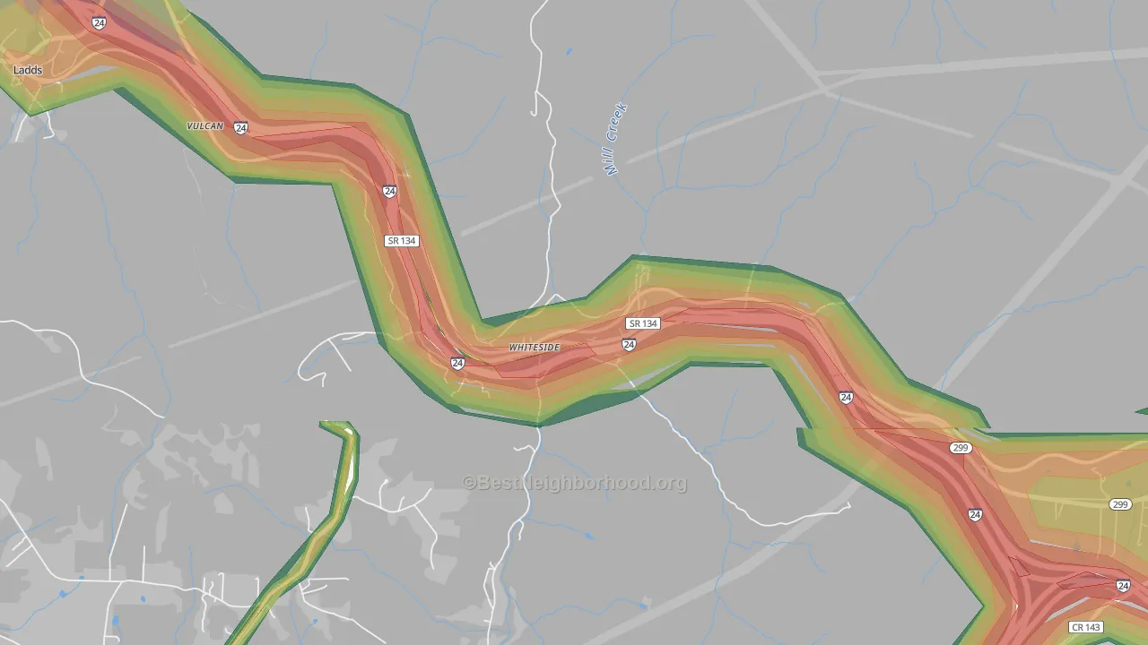 37396, TN Map of Noise Levels in 37396