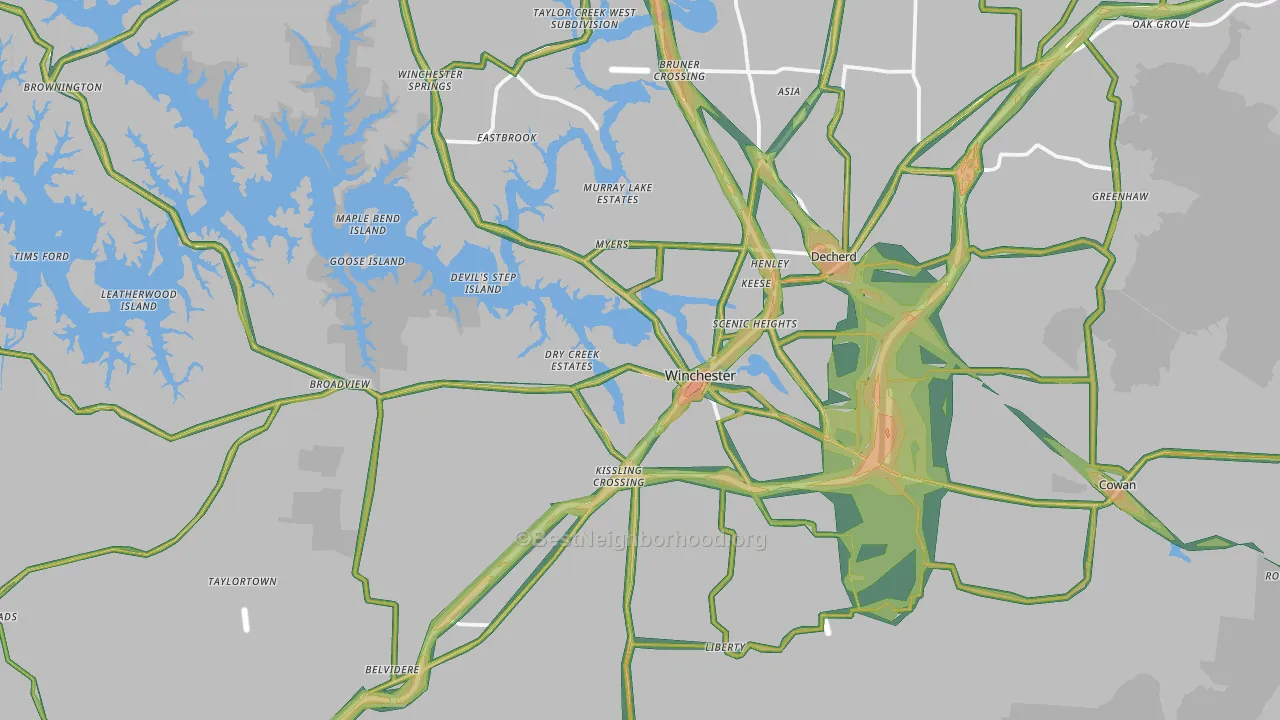 37398, TN Map of Noise Levels in 37398