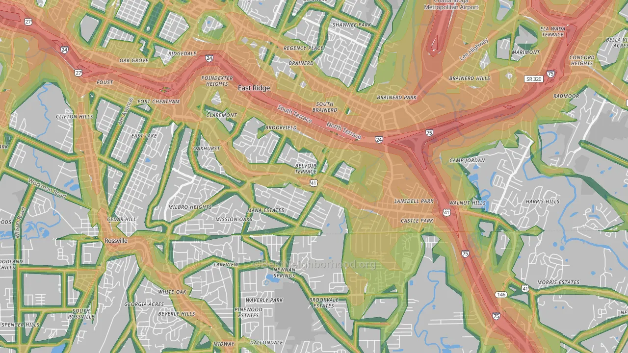 37412, TN Map of Noise Levels in 37412