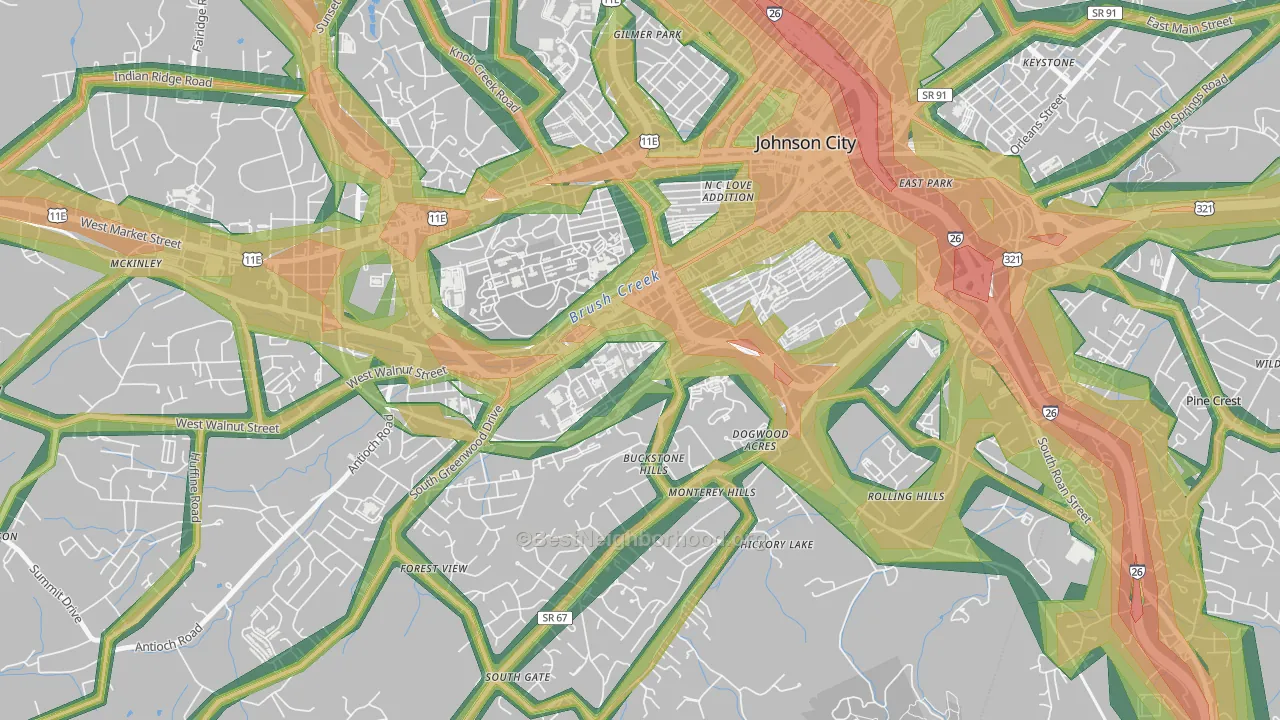 37614, TN Map of Noise Levels in 37614