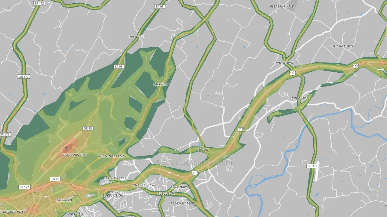 37616, TN Map of Noise Levels in 37616