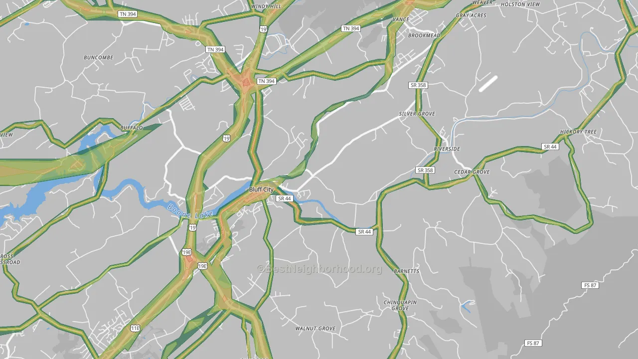 37618, TN Map of Noise Levels in 37618