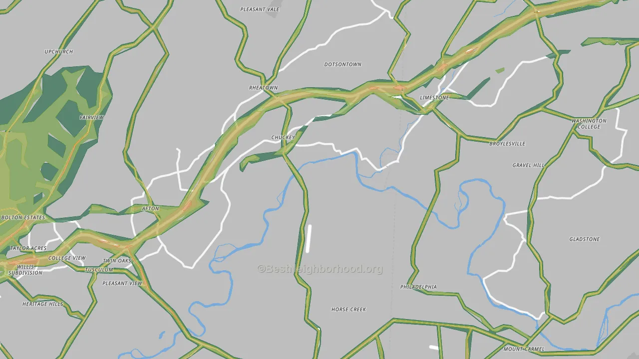 37641, TN Map of Noise Levels in 37641