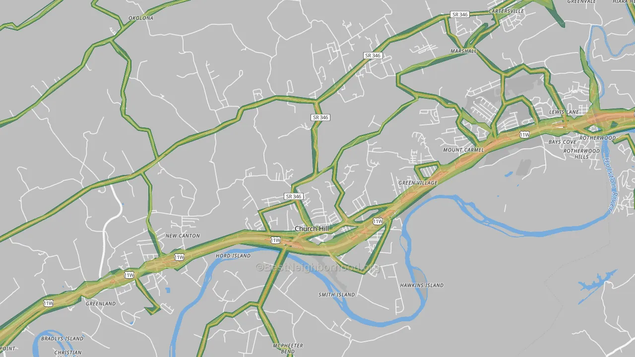 37642, TN Map of Noise Levels in 37642