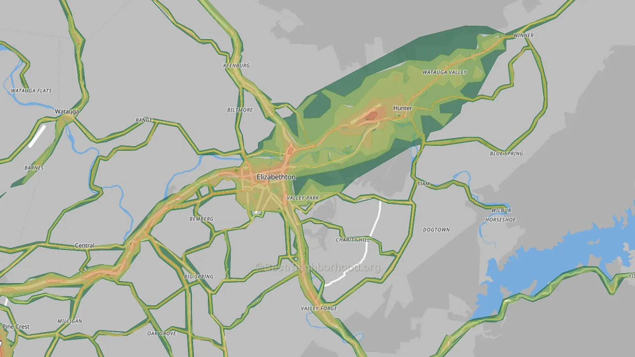37643, TN Map of Noise Levels in 37643