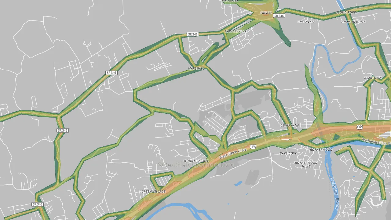 37645, TN Map of Noise Levels in 37645