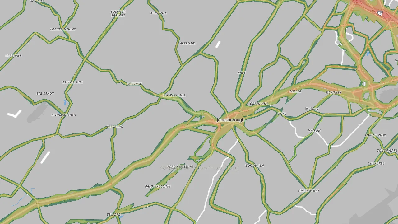 37659, TN Map of Noise Levels in 37659