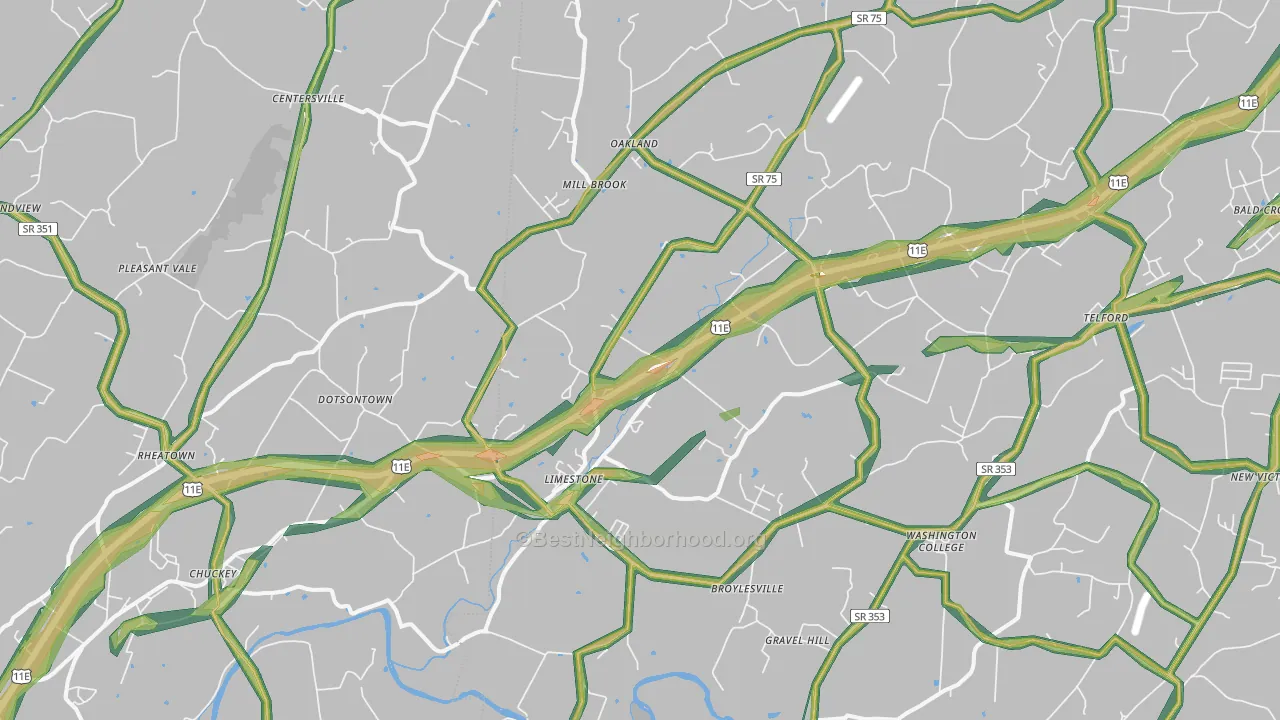 37681, TN Map of Noise Levels in 37681