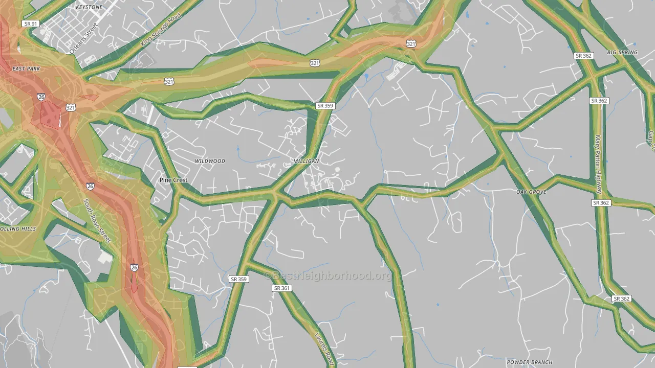 37682, TN Map of Noise Levels in 37682
