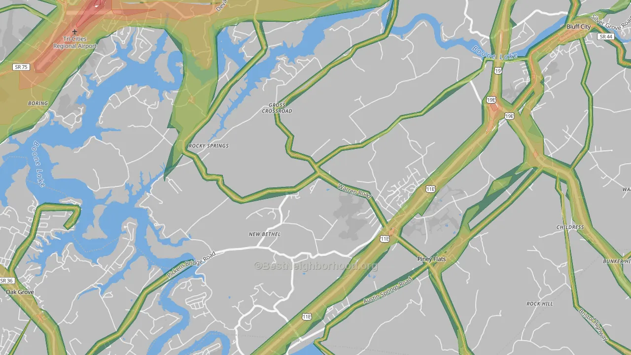 37686, TN Map of Noise Levels in 37686