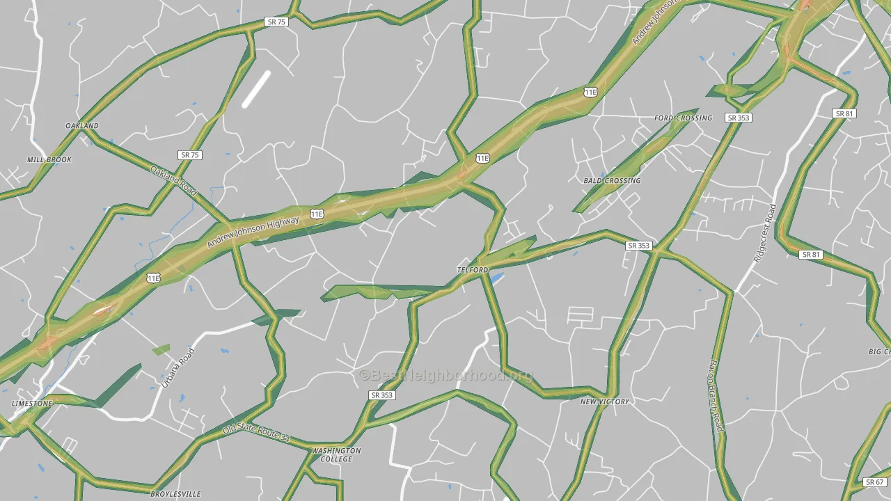 37690, TN Map of Noise Levels in 37690