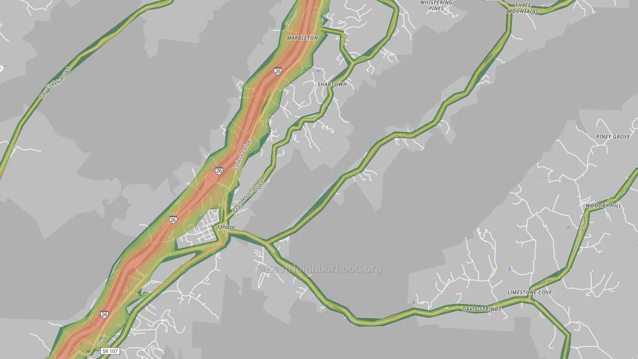 37692, TN Map of Noise Levels in 37692