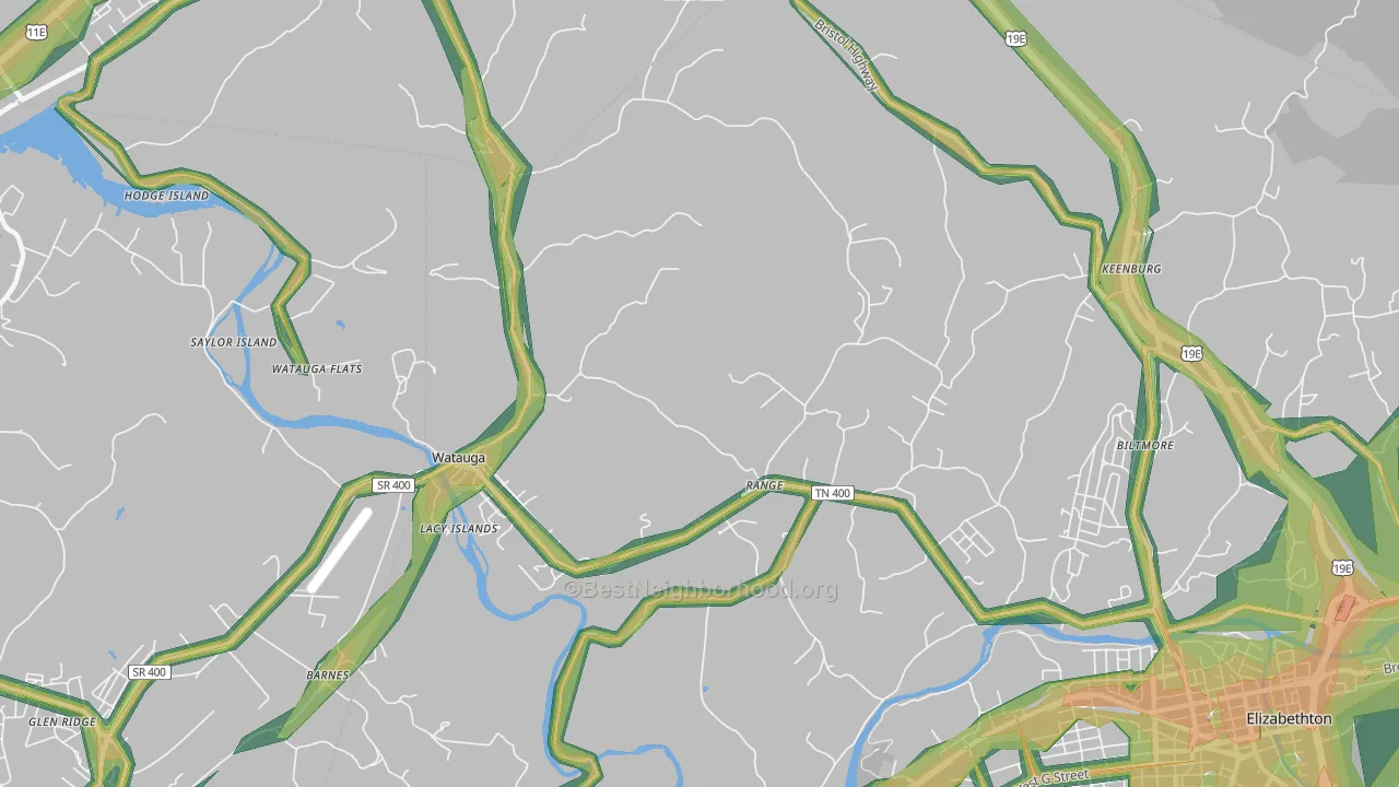 37694, TN Map of Noise Levels in 37694