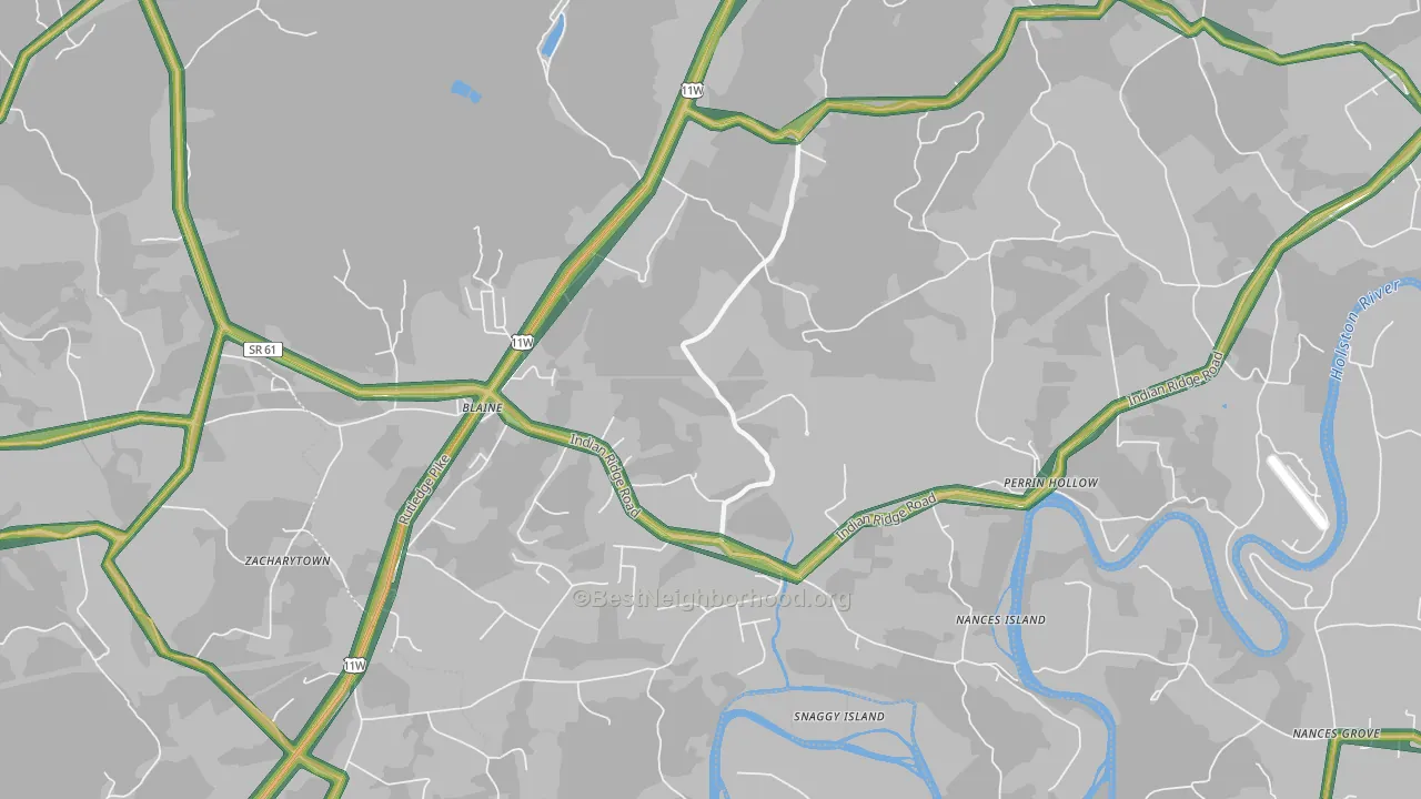 37709, TN Map of Noise Levels in 37709