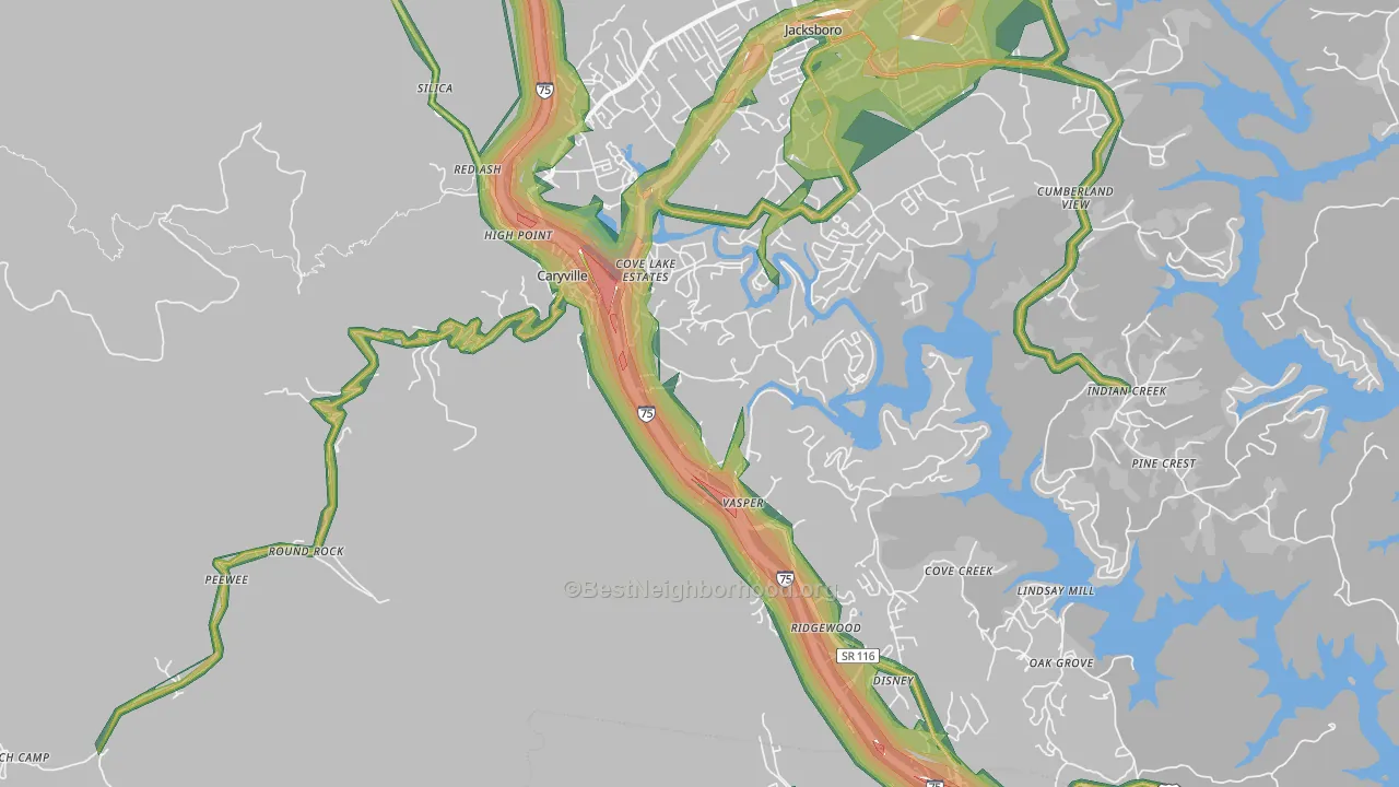 37714, TN Map of Noise Levels in 37714