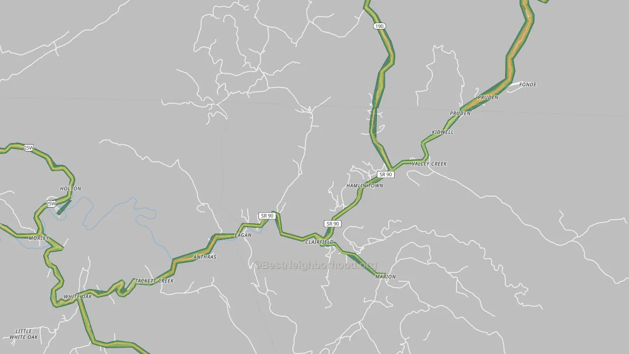 37715, TN Map of Noise Levels in 37715
