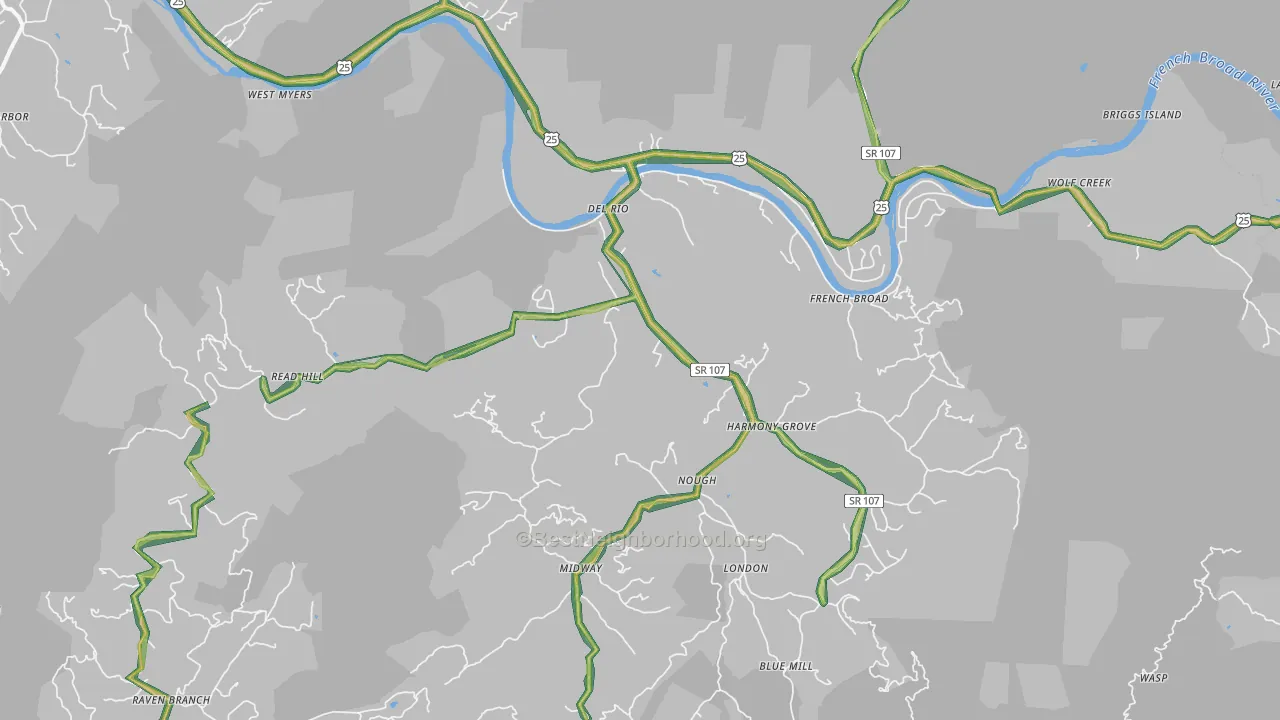 37727, TN Map of Noise Levels in 37727
