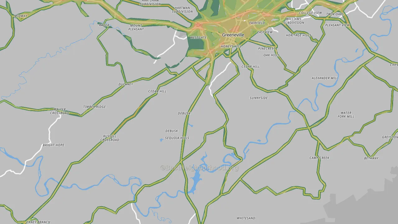 37743, TN Map of Noise Levels in 37743