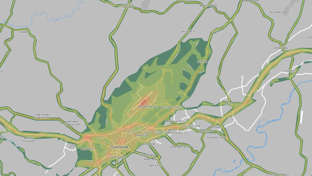 37745, TN Map of Noise Levels in 37745