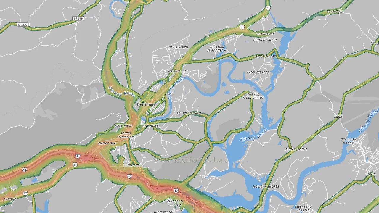 37748, TN Map of Noise Levels in 37748