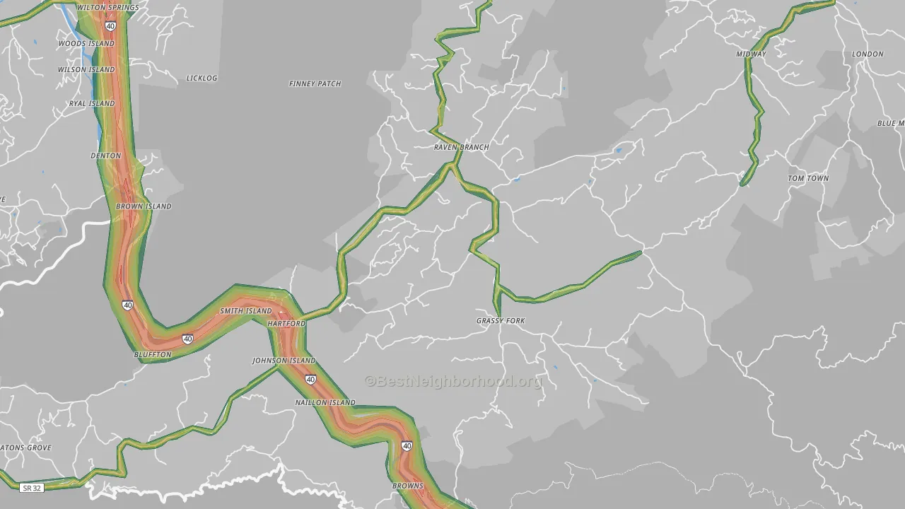 37753, TN Map of Noise Levels in 37753
