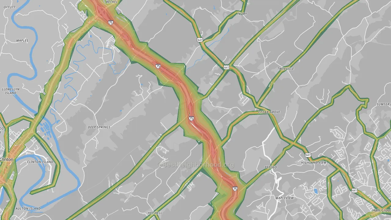 37754, TN Map of Noise Levels in 37754