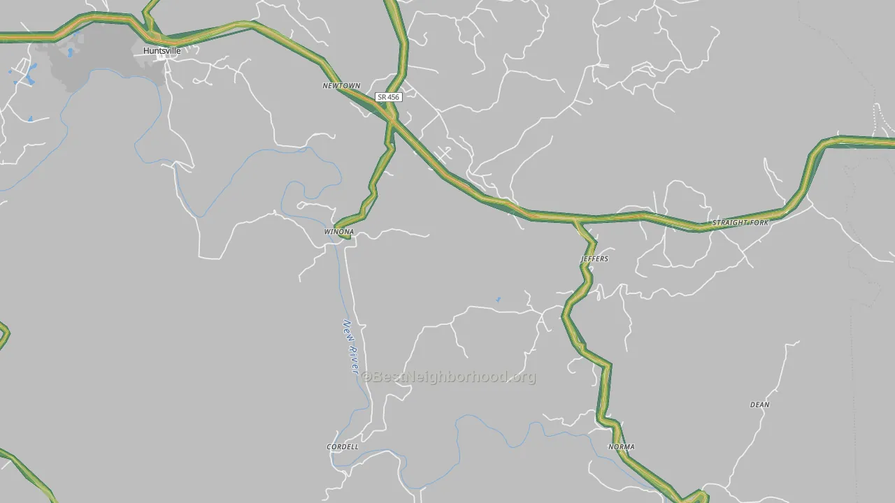 37756, TN Map of Noise Levels in 37756