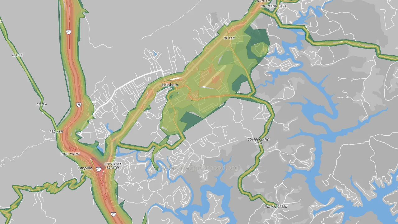 37757, TN Map of Noise Levels in 37757