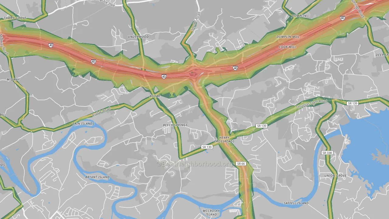 37764, TN Map of Noise Levels in 37764